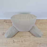 Hemp back cushion filled organic hemp fiber filling with natural linen removable zippered cover