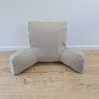 Hemp back cushion filled organic hemp fiber filling with natural linen removable zippered cover