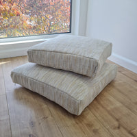 Hemp cushion with removable cover Hemp fiber filling in cotton fabric with linen cover Floor cushion custom made size (Copy)