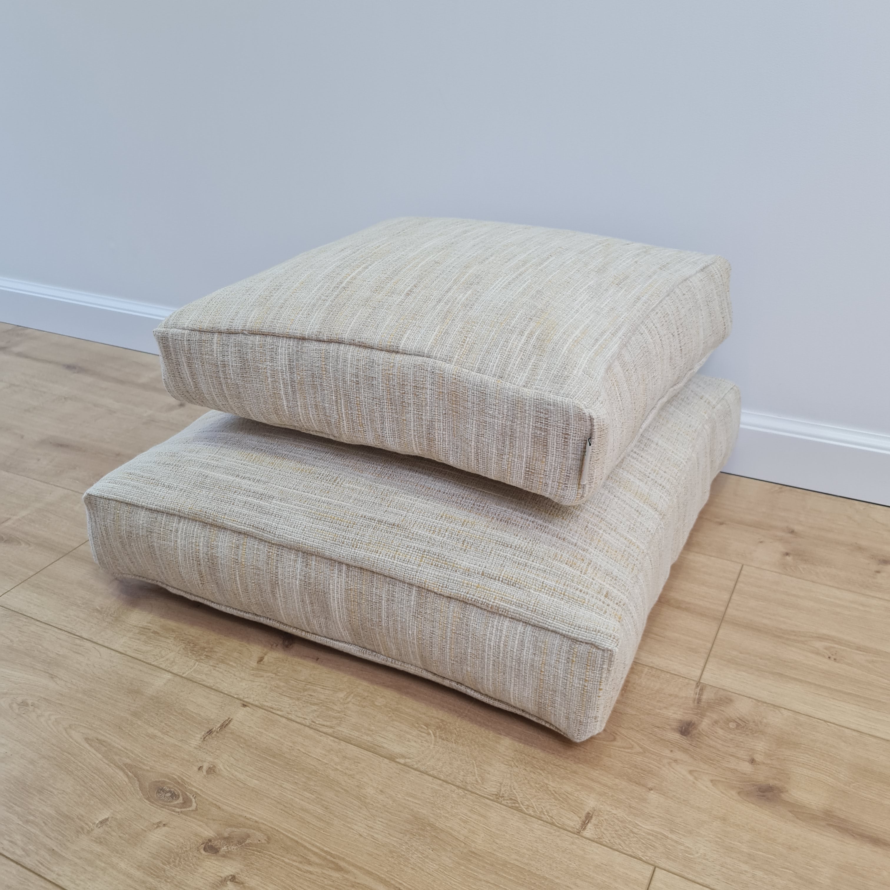 Hemp cushion with removable cover Hemp fiber filling in cotton fabric with linen cover Floor cushion custom made size