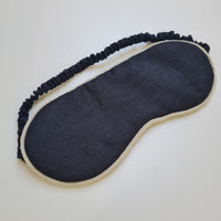 Black Organic Hemp Eye Mask Meditation Eye Mask Sleep Mask Natural Hemp Fiber Filling Hemp Fabric Gift for Her Him