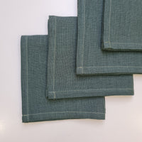 12" / 4 pcs dark green Linen napkins Natural napkins, Cloth napkins set, Fabric napkins wedding bulk, Table linens