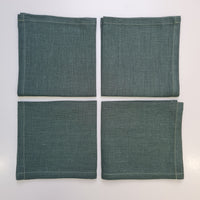 12" / 4 pcs dark green Linen napkins Natural napkins, Cloth napkins set, Fabric napkins wedding bulk, Table linens