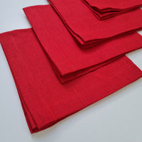 18" / 4 pcs Red Napkins set of 4 pcs Linen Napkins Cloth napkins set Table linens Gift gift for her