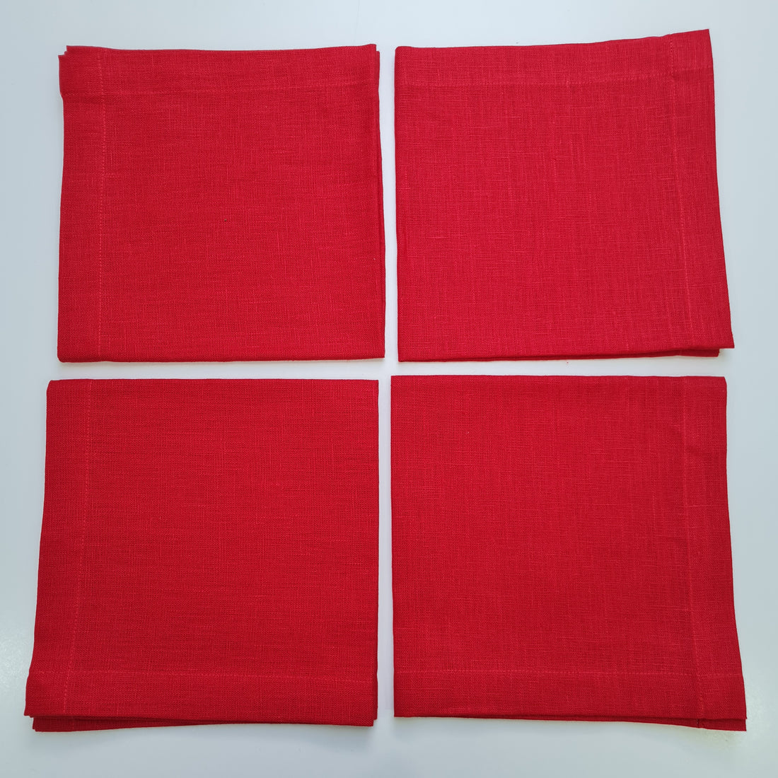 18" / 4 pcs Red Napkins set of 4 pcs Linen Napkins Cloth napkins set Table linens Gift gift for her