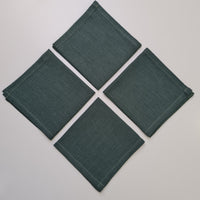 12" / 4 pcs dark green Linen napkins Natural napkins, Cloth napkins set, Fabric napkins wedding bulk, Table linens