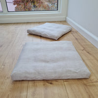 Hemp natural Sauna cushions natural mats seating pads meditation mats with organic Hemp fiber filling in natural non-dyed linen fabric