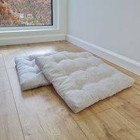 Hemp natural Sauna cushions natural mats seating pads meditation mats with organic Hemp fiber filling in natural non-dyed linen fabric
