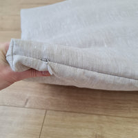 Hemp natural Sauna cushions natural mats seating pads meditation mats with organic Hemp fiber filling in natural non-dyed linen fabric