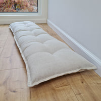 Natural Hemp Bench Cushion Custom Made filled organic Hemp Fiber in natural non dyed Hemp Fabric Window Bench Mudroom cushions