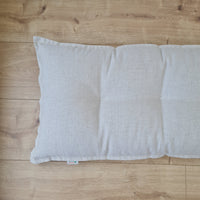 Natural Hemp Bench Cushion Custom Made filled organic Hemp Fiber in natural non dyed Hemp Fabric Window Bench Mudroom cushions