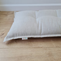Natural Hemp Bench Cushion Custom Made filled organic Hemp Fiber in natural non dyed Hemp Fabric Window Bench Mudroom cushions