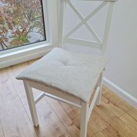 Hemp linen seat Cushion for chair WITHOUT TIES filled organic hemp fiber in natural linen fabric Chair Cushion Pillow seat