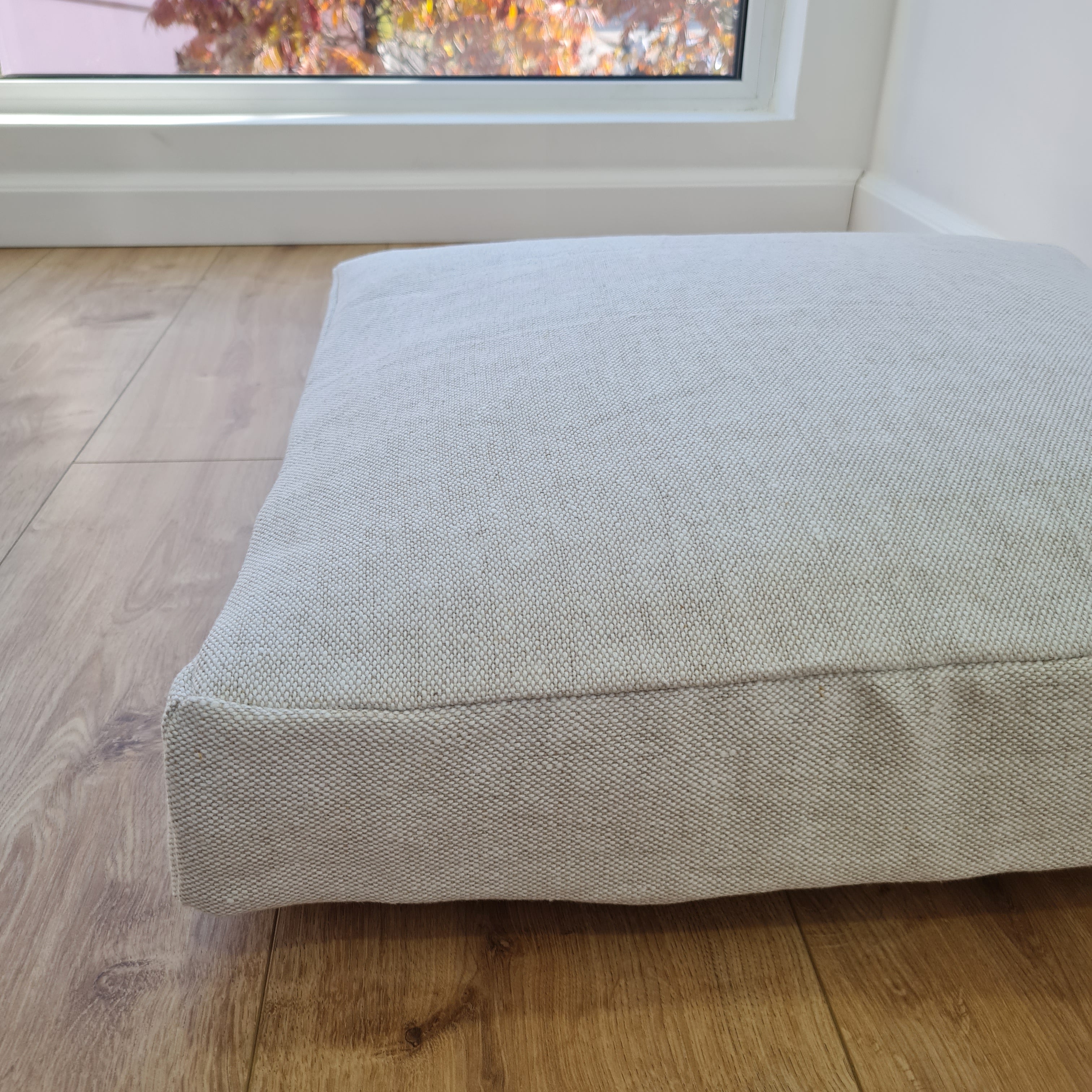 Hemp cushion with removable cover Hemp fiber filling in cotton fabric with linen cover Floor cushion custom made size