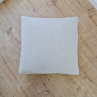 Hemp cushion with removable cover Hemp fiber filling in cotton fabric with linen cover Floor cushion custom made size