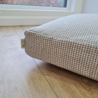 Hemp cushion with removable cover Hemp fiber filling in cotton fabric with linen cover Floor cushion custom made size