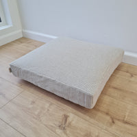 Hemp cushion with removable cover Hemp fiber filling in cotton fabric with linen cover Floor cushion custom made size