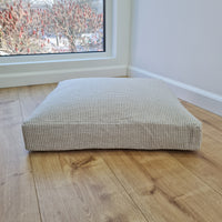 Hemp cushion with removable cover Hemp fiber filling in cotton fabric with linen cover Floor cushion custom made size