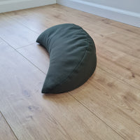 Cotton Meditation Cresсent cushion filled with buckwheat hulls