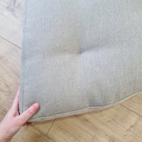 Hemp Reading nook cushion Hemp fiber in non-dyed linen fabric / Floor cushion / Window cushion custom made size