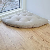 Hemp Reading nook cushion Hemp fiber in non-dyed linen fabric / Floor cushion / Window cushion custom made size