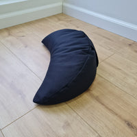 Cotton Meditation Cresсent cushion filled with buckwheat hulls