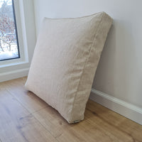 Hemp cushion with removable cover Hemp fiber filling in cotton fabric with linen cover Floor cushion custom made size