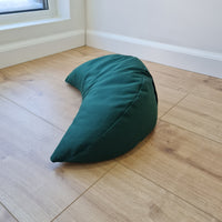 Cotton Meditation Cresсent cushion filled with buckwheat hulls