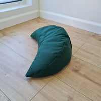 Cotton Meditation Cresсent cushion filled with buckwheat hulls