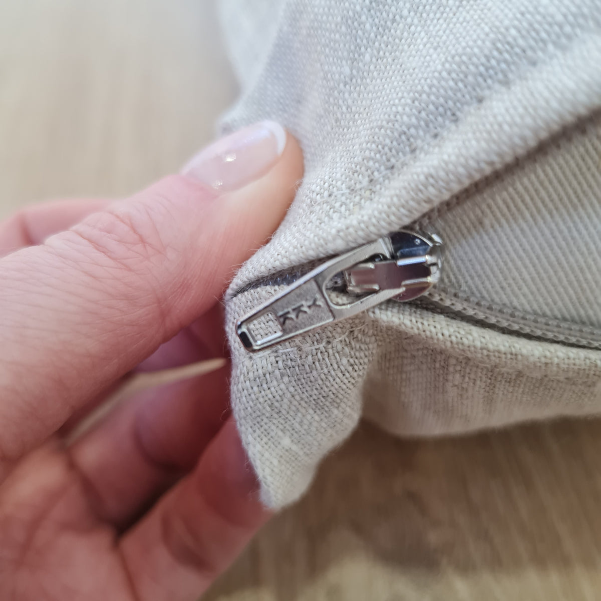 Linen Cover with zipper for shikibuton 3" thik in Grey Undyed Unbleached Natural Linen Fabric Queen Full, Twin, King Custom size