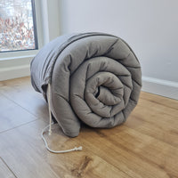 Thick HEMP Sleeping bag Ashen HEMP fabric filled organic Hemp fiber filling - Hemp sleep bag / blanket quilt, hand made