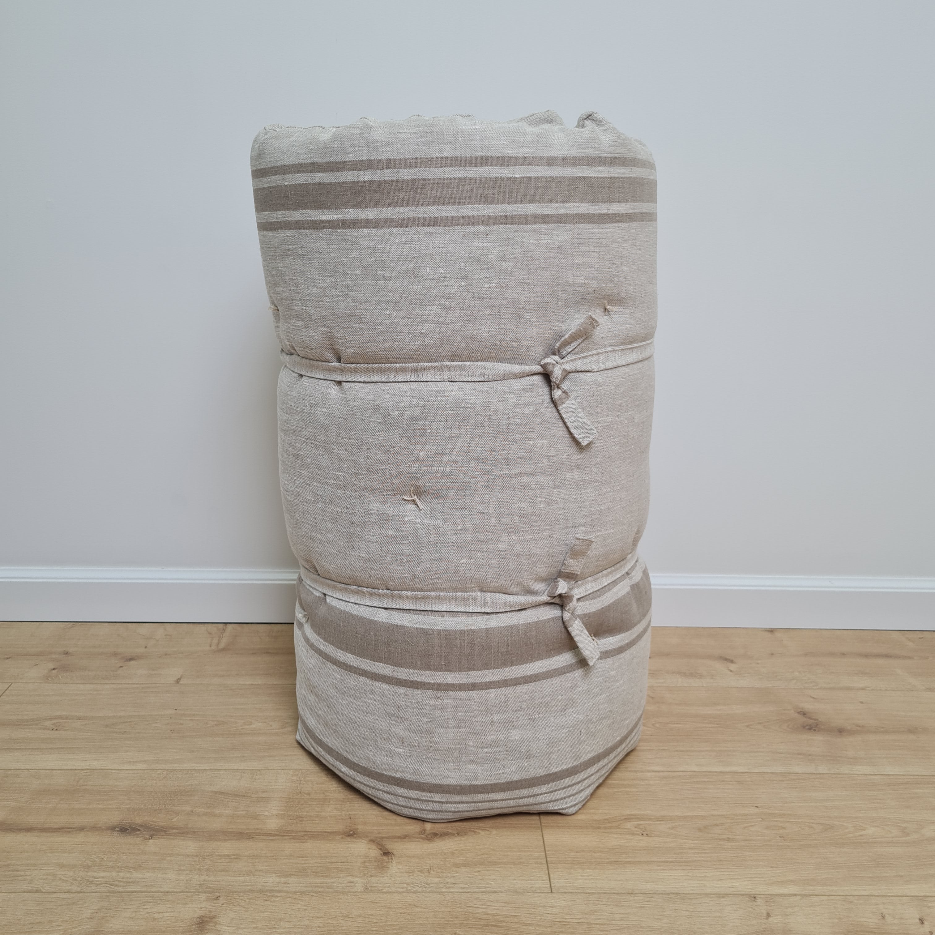 2" Hemp Linen Mattress Topper Mat - Slow Living Comfort Pure Linen & Hemp Fiber Filling Hand made