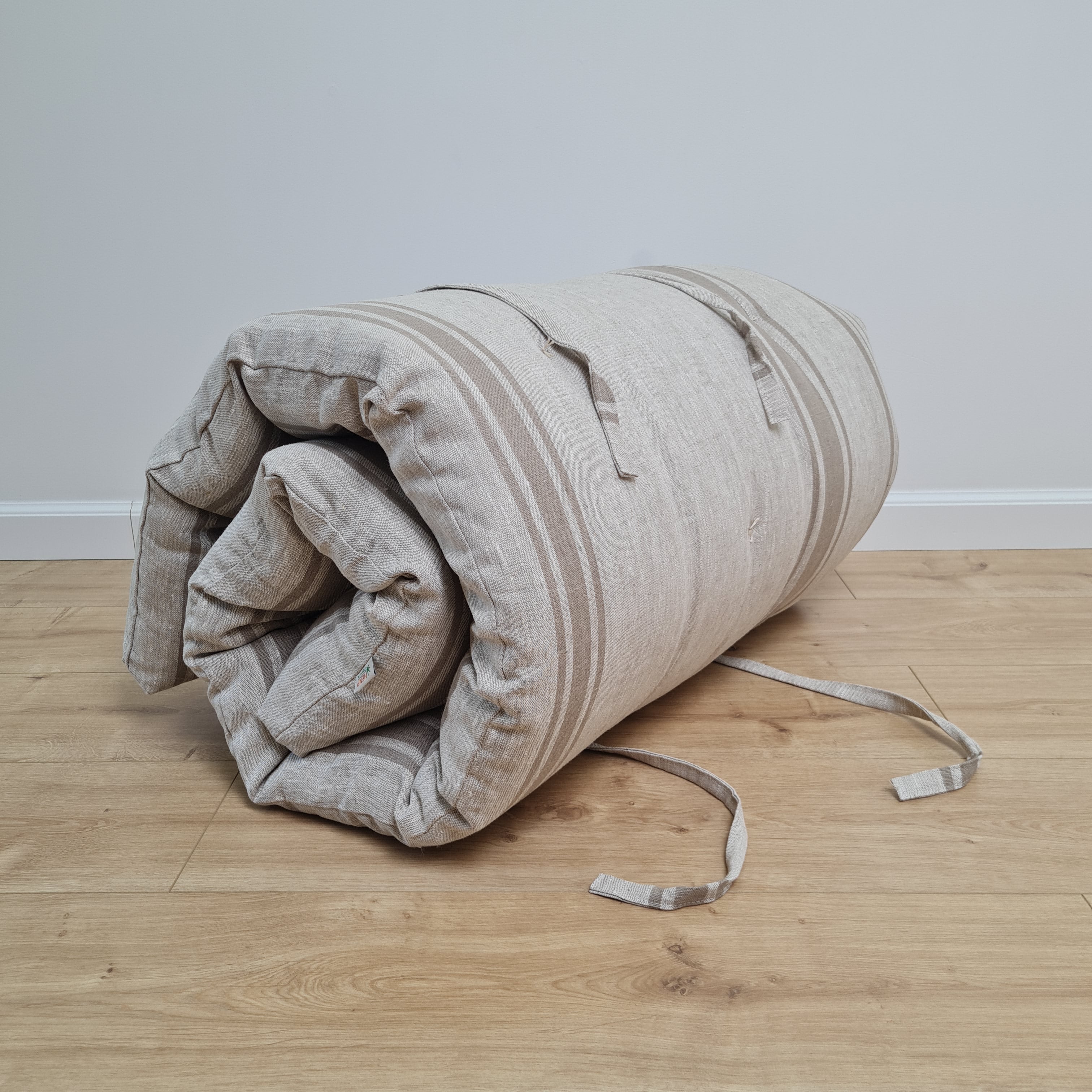 2" Hemp Linen Mattress Topper Mat - Slow Living Comfort Pure Linen & Hemp Fiber Filling Hand made