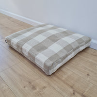 20"x24" (50x60 cm) Natural Hemp Pet Mat Pad Cushion Removable Washable Hemp Cover Organic Hemp Fiber Filler in Natural non-dyed Linen Fabric