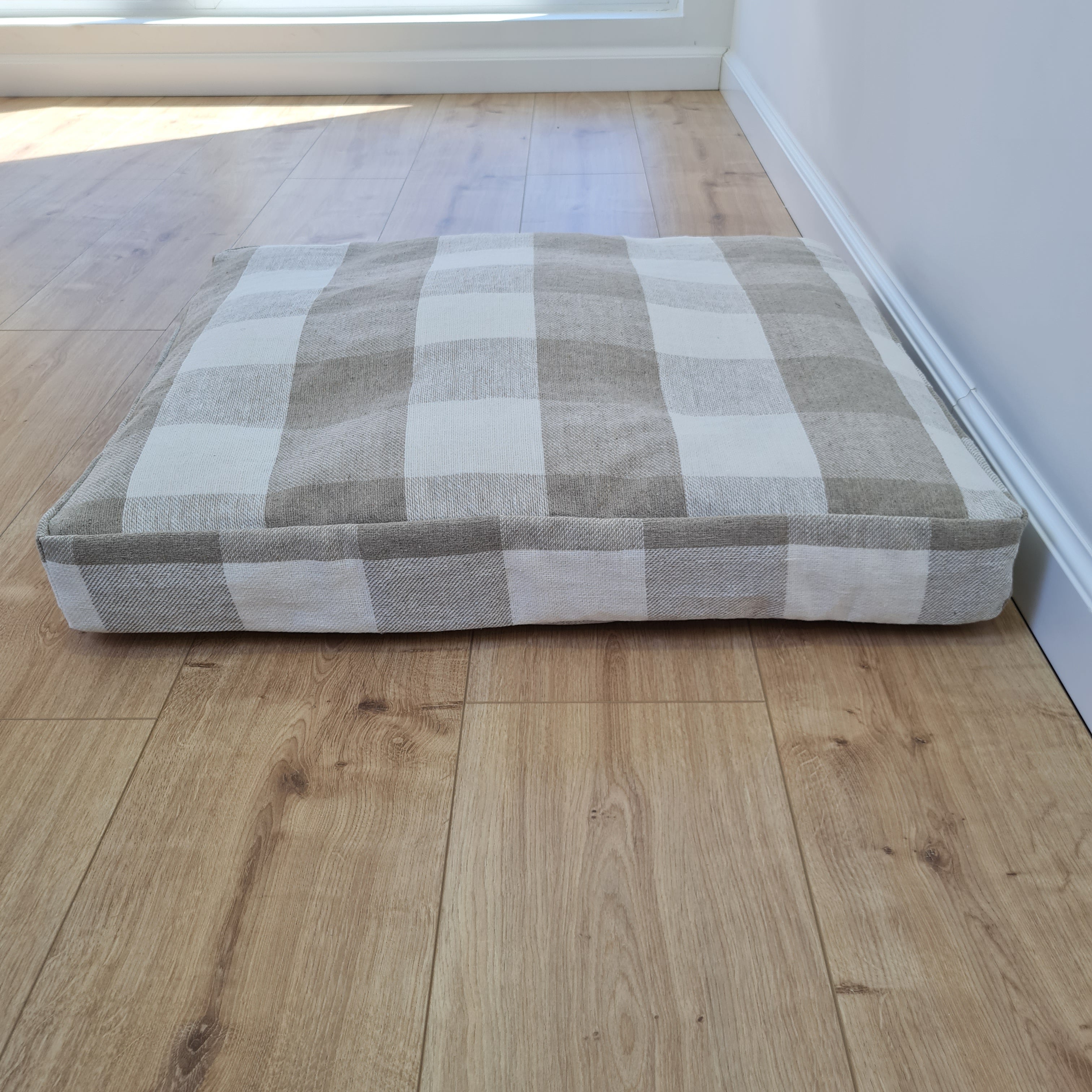 20"x24" (50x60 cm) Natural Hemp Pet Mat Pad Cushion Removable Washable Hemp Cover Organic Hemp Fiber Filler in Natural non-dyed Linen Fabric