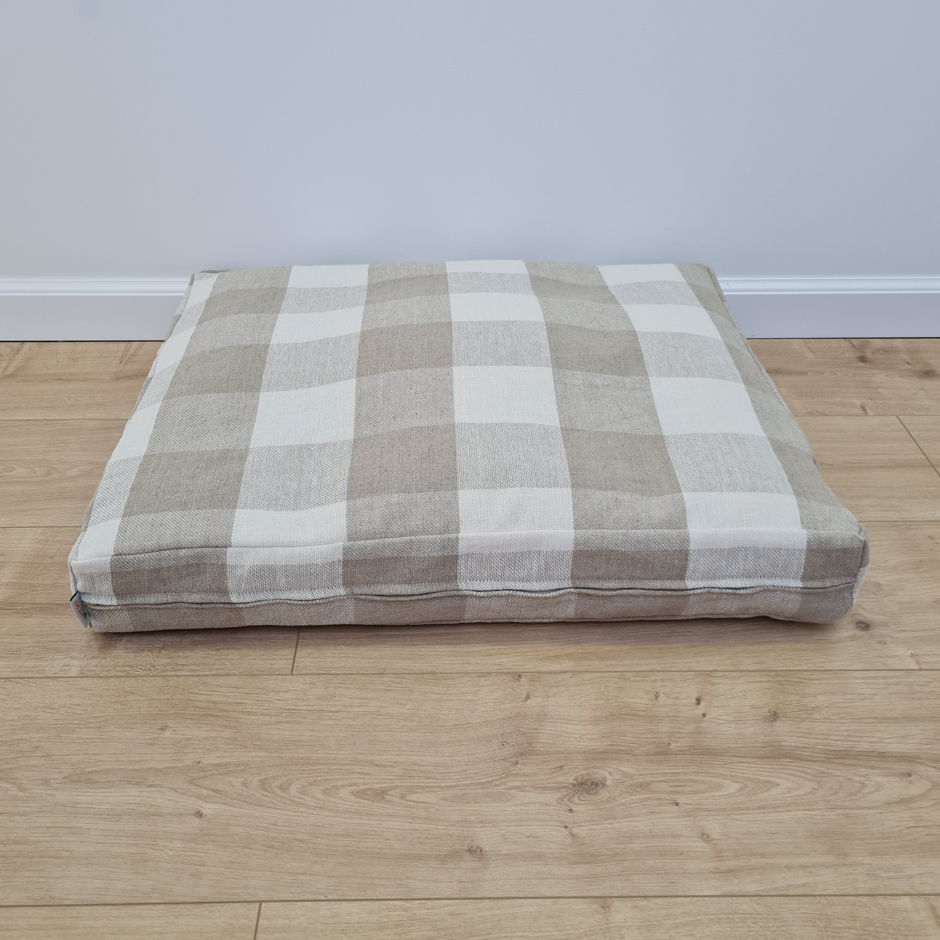 Natural Hemp Pet Mat Pad Cushion Removable Washable Hemp Cover Organic Hemp Fiber Filler in Natural non-dyed Linen Fabric