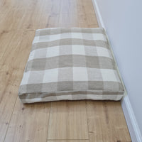 20"x24" (50x60 cm) Natural Hemp Pet Mat Pad Cushion Removable Washable Hemp Cover Organic Hemp Fiber Filler in Natural non-dyed Linen Fabric