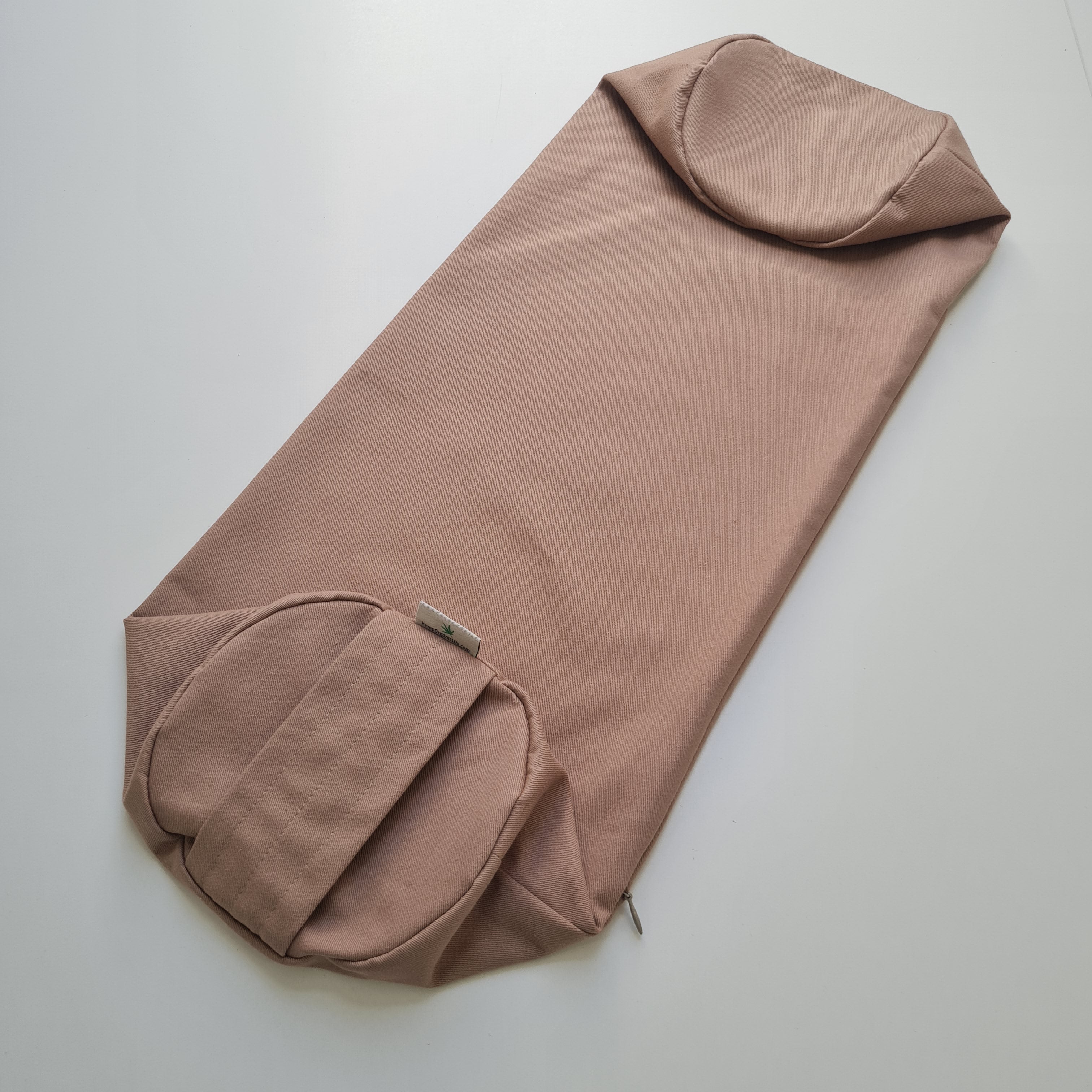 Cover for round Meditation Bolster cushion with handle Natural Cotton fabric WITHOUT Filler