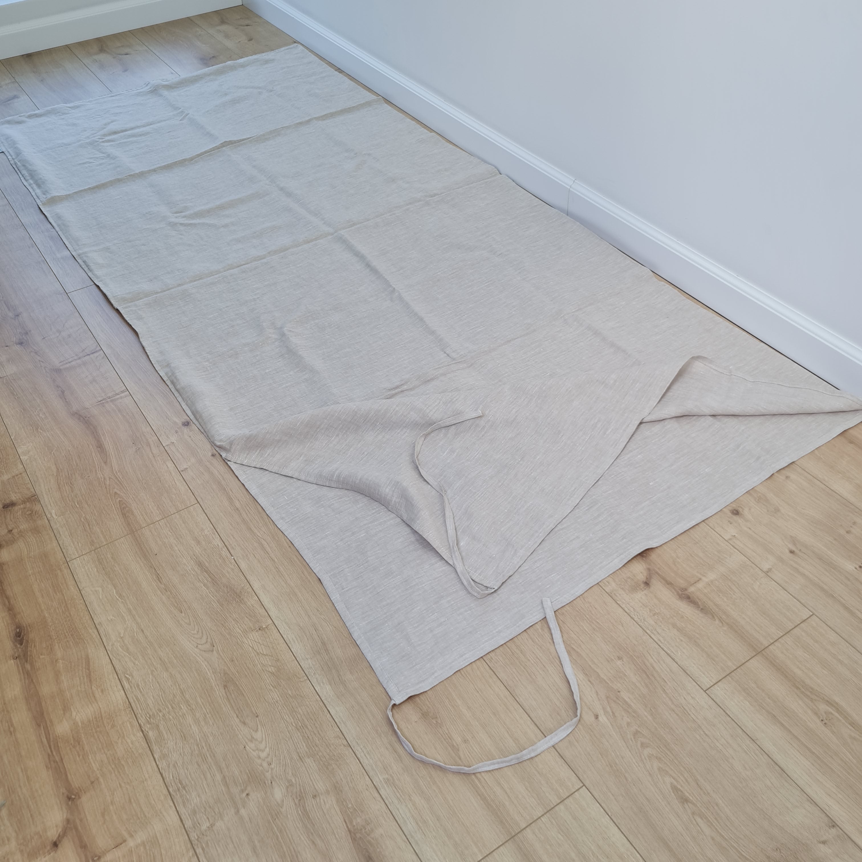 31"Wx75"L(80x190cm) Linen Single Sleeping Bag Liner in non-dyed linen fabric without PillowInsert
