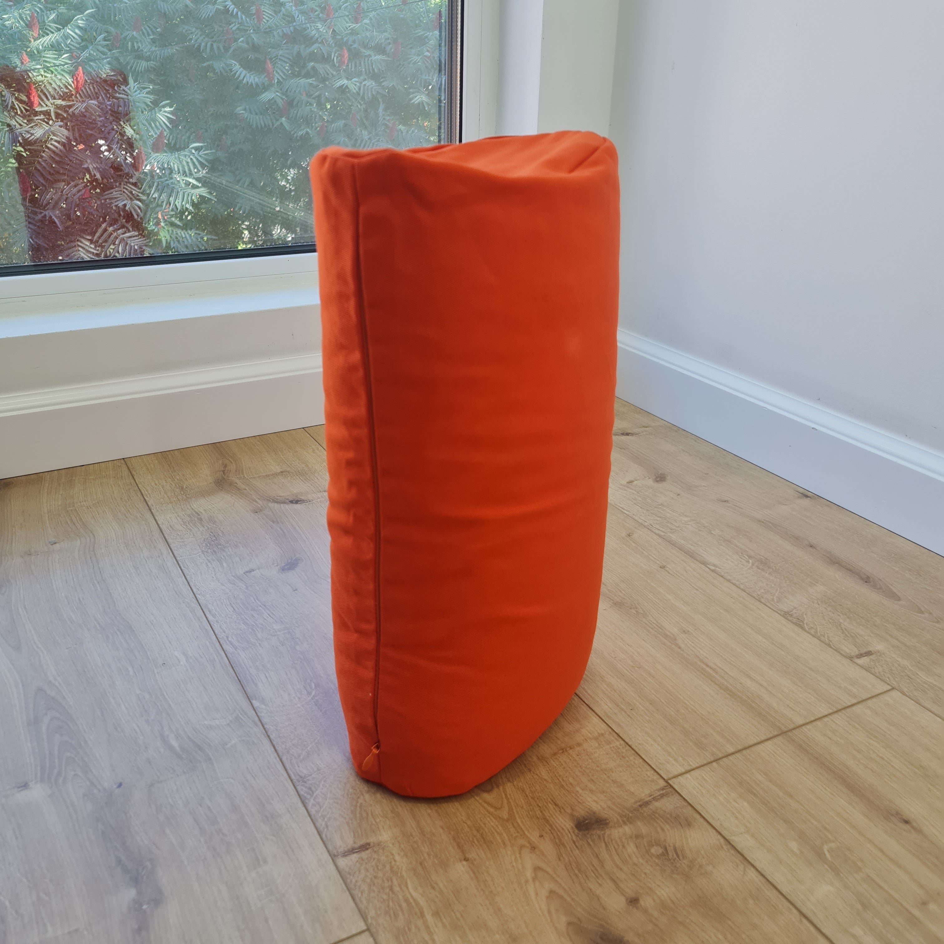 Orange Cotton Bolster filled organic Buckwheat hulls yoga pillow Meditation pillow natural cotton fabric