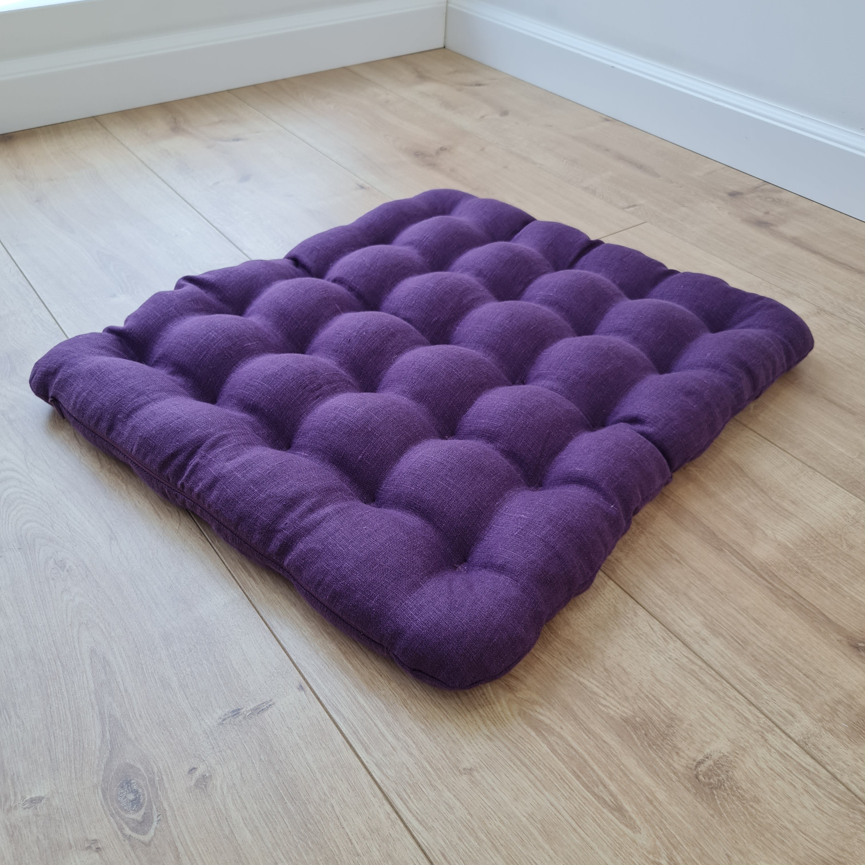 Linen Buckwheat floor cushion Zabuton Organic pillow buckwheat hulls / pillow seat/Meditation Yoga /Natural