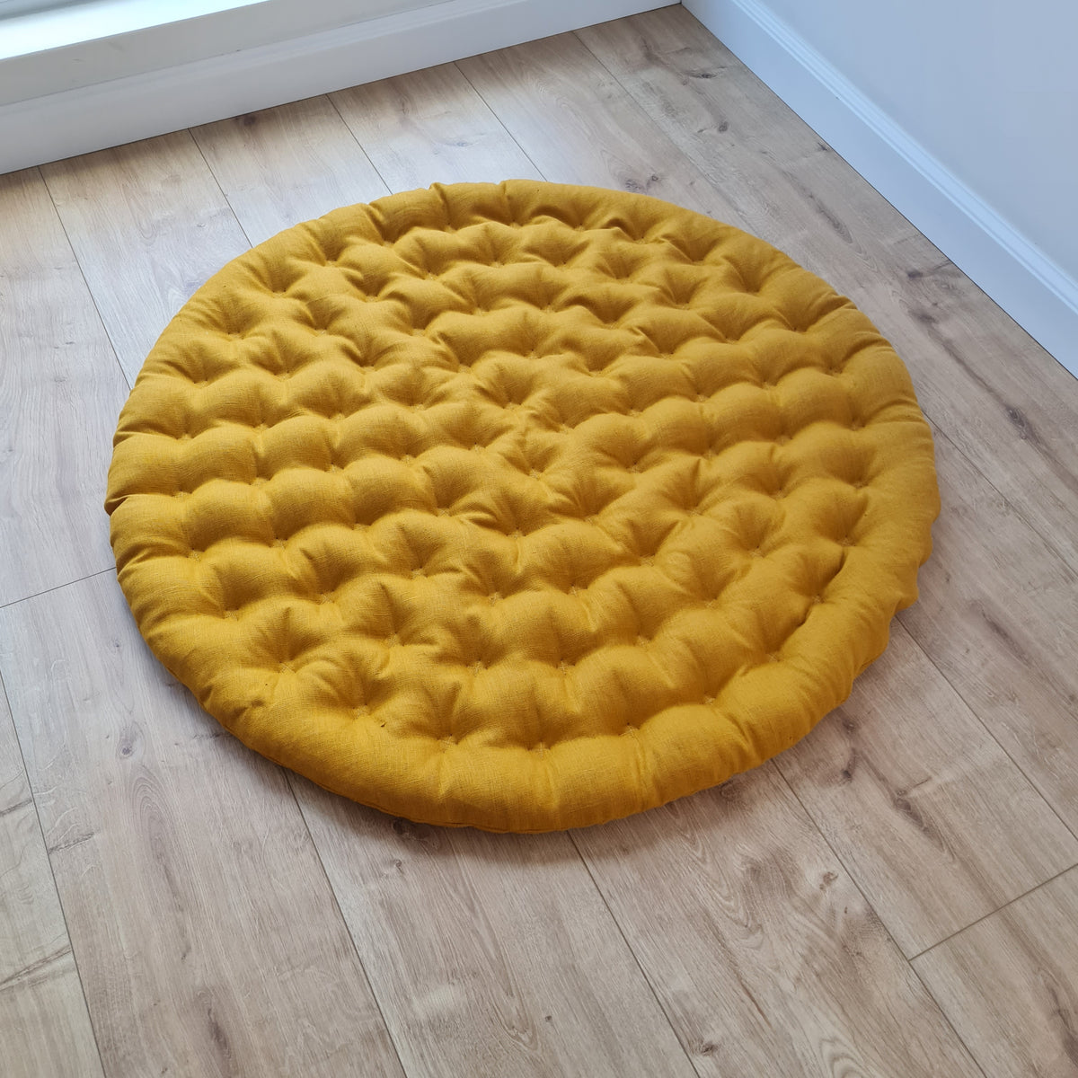 Round meditation cushion with Buckwheat hulls Linen Floor Meditation mat pouf Pillow Seat Yoga cushion