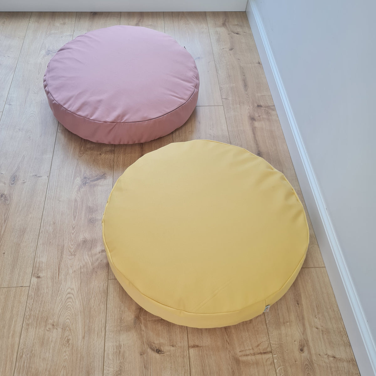 Round Hemp cotton cushion with removable cover Hemp fiber filling in cotton fabric with cotton cover Floor cushion custom made size