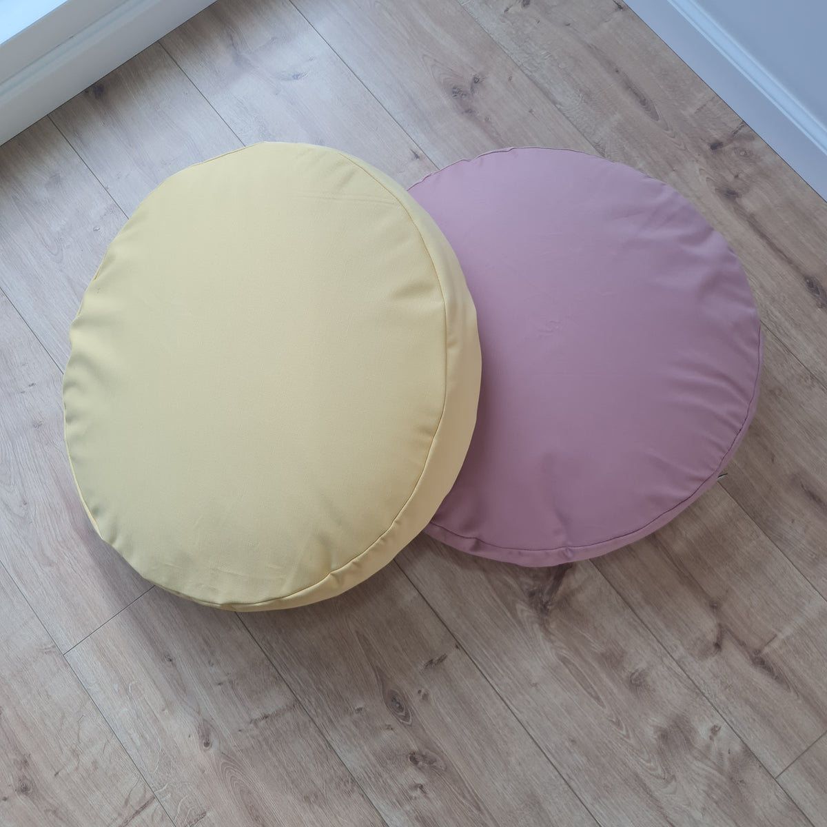 Round Hemp cotton cushion with removable cover Hemp fiber filling in cotton fabric with cotton cover Floor cushion custom made size