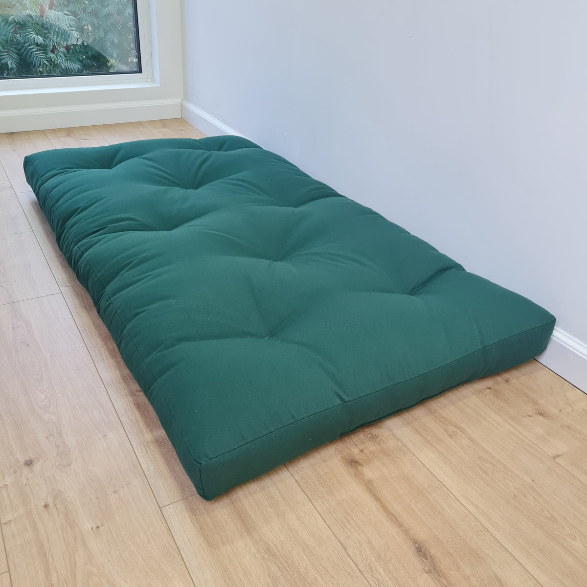 27"x51" (70x130cm) HEMP shikibuton mat Shiki futon 3” thick filled organic hemp fiber filler in natural Cotton fabric Hand made topper
