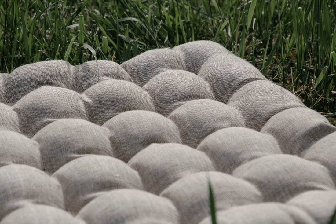 Linen Buckwheat floor cushion Zabuton Organic pillow buckwheat hulls / pillow seat/Meditation Yoga /Natural