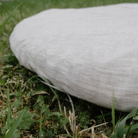 Round thick Organic Play Mat Crawling mat filled HEMP Fiber filler in non-dyed cotton fabric for playpen Nursery padded
