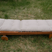 Natural Hemp Linen Сushion for Sunbed Sun Lounger Pool Pad Replacement Chair Garden Outdoor Linen fabric filled organic Hemp fiber Custom