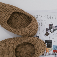 Hemp slippers natural non-dyed hemp yarn