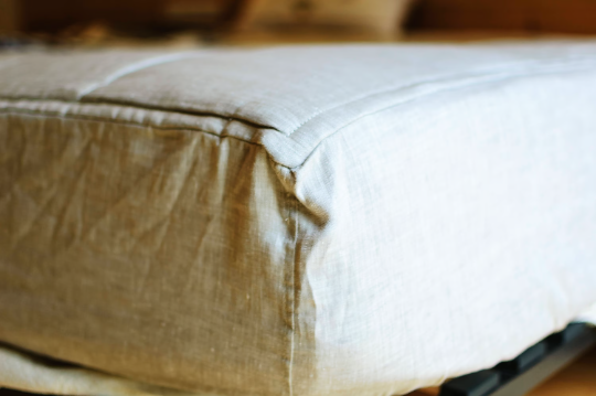 Organic Hemp Mattress Pad in linen fabric as fitted sheet/ filled Hemp Fiber + 100% Flax cover/Queen Full, Twin, King size/Hypoallergenic